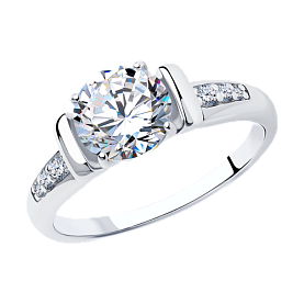 Кольцо SOKOLOV - Серебро 925, Фианит (арт. 94012674)