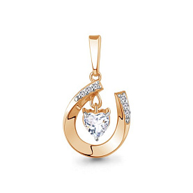 Подвеска Аквамарин - Серебро 925, Фианит (арт. 24740А.6)