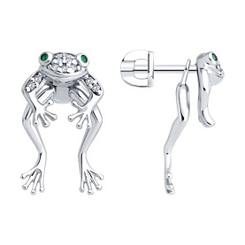 Серьги SOKOLOV - Серебро 925, Фианит (арт. 94027024)