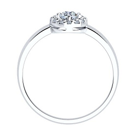 Кольцо SOKOLOV - Серебро 925, Swarovski , Фианит (арт. 89010135)