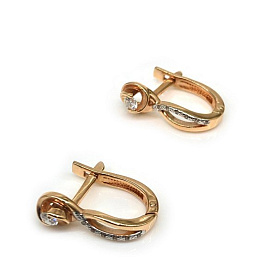 Серьги Александра - Золото 585, Бриллиант (арт. 1020306)