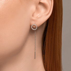 Серьги SOKOLOV - Серебро 925, Фианит (арт. 94026610)