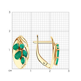 Серьги SOKOLOV - Золото 375, Агат (арт. 37727583)