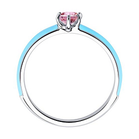 Кольцо SOKOLOV - Серебро 925, Фианит, Эмаль (арт. 94012771)