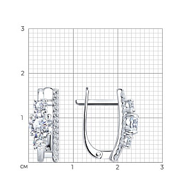 Серьги SOKOLOV - Золото 585, Фианит (арт. 0200990-3)
