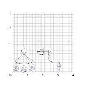 Серьги Diamant - Серебро 925, Фианит (арт. 94-122-00173-1)