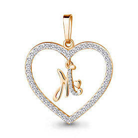 Подвеска Аквамарин - Серебро 925, Фианит (арт. 24693А.6)