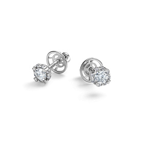 Серьги Дар - Серебро 925, Синтетический муассанит, Фианит (арт. С-51721рс1612800)