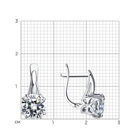 Серьги SOKOLOV - Серебро 925, Фианит (арт. 94022291)