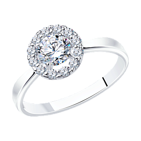 Кольцо SOKOLOV - Серебро 925, Фианит (арт. 94011809)