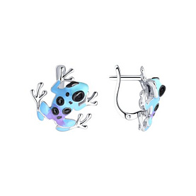 Серьги SOKOLOV - Серебро 925, Фианит, Эмаль (арт. 94022826)
