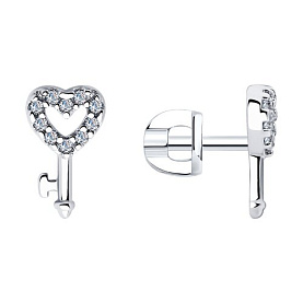 Серьги SOKOLOV - Серебро 925, Фианит (арт. 94025935)