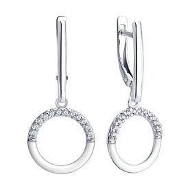 Серьги Diamant - Серебро 925, Фианит (арт. 94-121-00241-1)