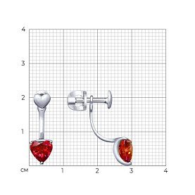 Серьги SOKOLOV - Серебро 925, Swarovski (арт. 89020107)