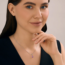 Подвеска SOKOLOV - Серебро 925, Аметист (арт. 92030828)