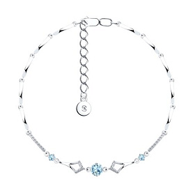 Браслет SOKOLOV - Серебро 925, Топаз, Фианит (арт. 92050097)
