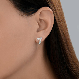 Серьги Diamant - Серебро 925, Фианит, Эмаль (арт. 94-120-02296-1)