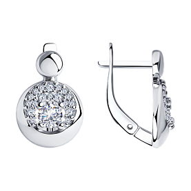 Серьги SOKOLOV - Серебро 925, Фианит (арт. 94024342)