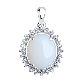 Подвеска SOKOLOV - Серебро 925, Опалит, Фианит (арт. 83030323)