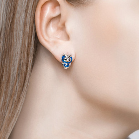 Серьги SOKOLOV - Серебро 925, Эмаль (арт. 94023129)