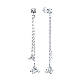 Серьги SOKOLOV - Серебро 925, Фианит (арт. 94025979)