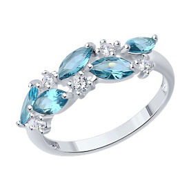 Кольцо Diamant - Серебро 925, Синтетический ситалл , Фианит (арт. 94-310-02173-1)