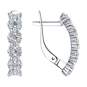 Серьги SOKOLOV - Серебро 925, Фианит (арт. 94022398)