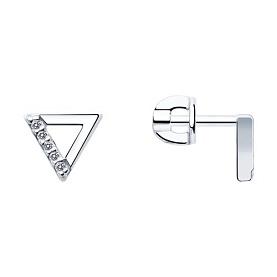 Серьги SOKOLOV - Серебро 925, Фианит (арт. 94023041)