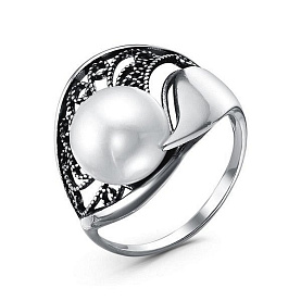 Кольцо Красная пресня - Серебро 925, Жемчуг культивированный (арт. 23312926)