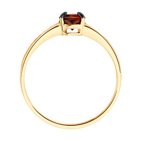 Кольцо SOKOLOV - Золото 585, Гранат, Фианит (арт. 51-310-01933-4)