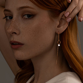 Серьги SOKOLOV - Серебро 925, Фианит (арт. 93022157)