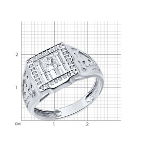 Кольцо SOKOLOV - Серебро 925, Фианит (арт. 94013757)