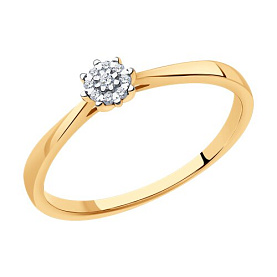 Кольцо SOKOLOV - Золото 585, Бриллиант (арт. 1012327)