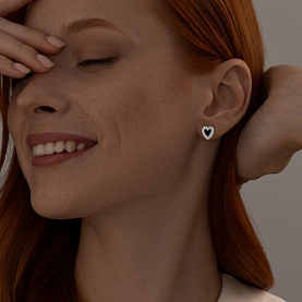 Серьги SOKOLOV - Серебро 925, Фианит, Эмаль (арт. 94025947)