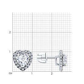 Серьги Diamant - Серебро 925, Фианит (арт. 94-122-00122-2)
