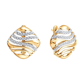 Серьги SOKOLOV - Золото 585, Фианит (арт. 0200912)