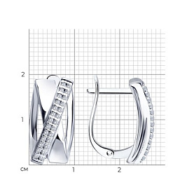 Серьги SOKOLOV - Серебро 925, Фианит (арт. 94027515)