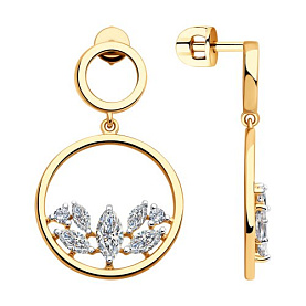 Серьги SOKOLOV - Серебро 925, Фианит (арт. 93020924)