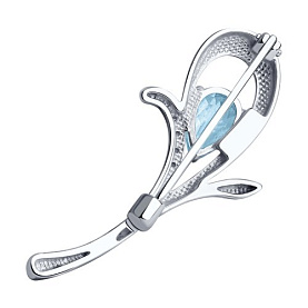 Брошь Diamant - Серебро 925, Топаз, Фианит (арт. 94-340-01049-1)