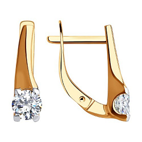 Серьги SOKOLOV - Золото 585, Фианит (арт. 51-120-00943-1)