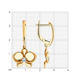 Серьги Diamant - Серебро 925, Фианит (арт. 93-121-01820-1)