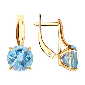 Серьги SOKOLOV - Золото 585, Топаз (арт. 727924)