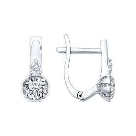 Серьги SOKOLOV - Серебро 925, Фианит (арт. 94021840)