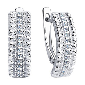 Серьги SOKOLOV - Серебро 925, Фианит (арт. 94023553)