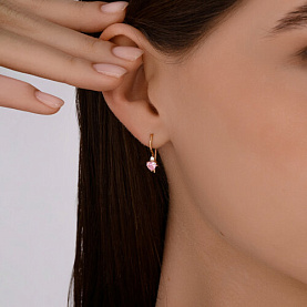 Серьги Diamant - Золото 585, Фианит (арт. 51-120-02845-1)