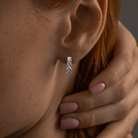 Серьги SOKOLOV - Серебро 925, Фианит (арт. 94025232)