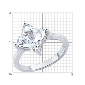 Кольцо SOKOLOV - Серебро 925, Фианит (арт. 94014496-91)