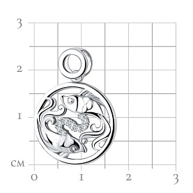 Подвеска Talant - Серебро 925, Фианит (арт. 55-72-0001-27879)