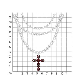 Колье SOKOLOV - Серебро 925, Жемчуг синтетический, Фианит (арт. 94071399)