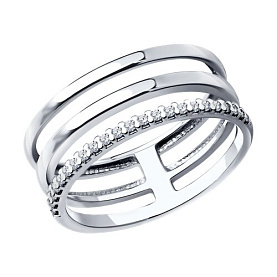 Кольцо SOKOLOV - Серебро 925, Фианит (арт. 94013701)